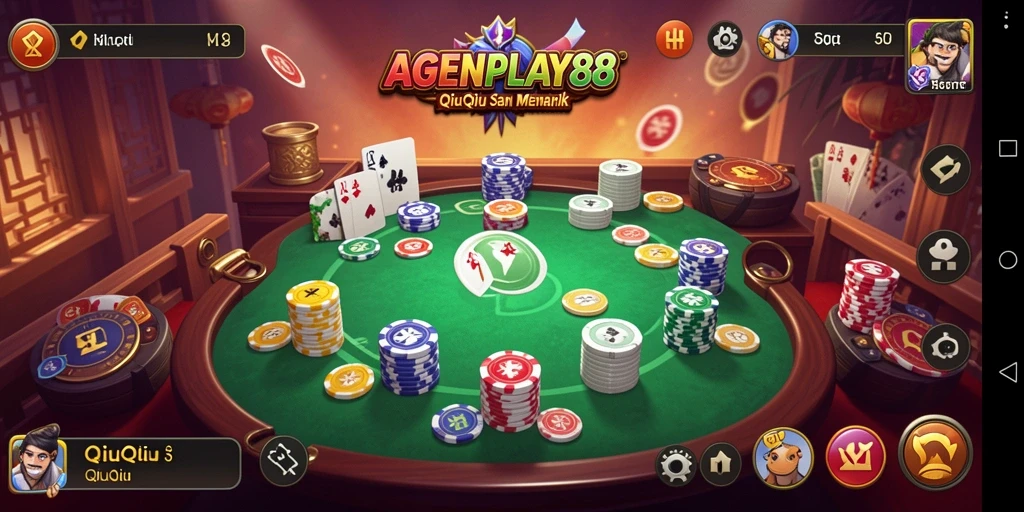 Tampilan gameplay seru di AGENPLAY88 QiuQiu.