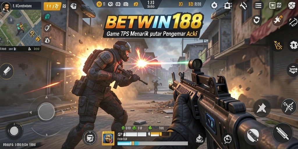 Tangkapan layar utama BETWIN188 dengan aksi seru gameplay TPS.