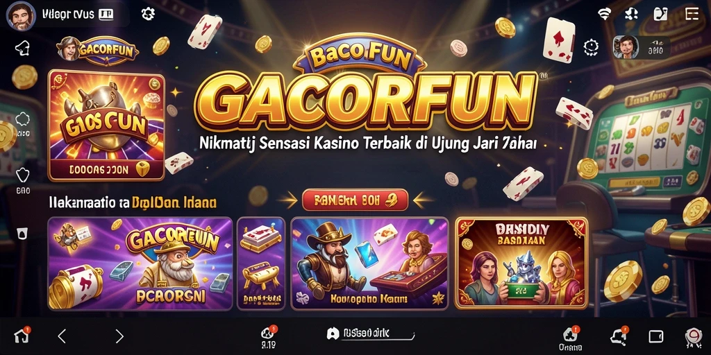 Tampilan menarik dari gameplay kasino GACORFUN dengan grafis yang menawan.
