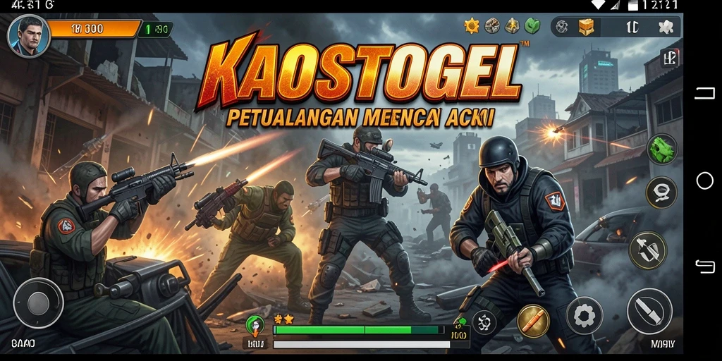 Tampilan gameplay KAOSTOGEL yang mendebarkan dan menegangkan.