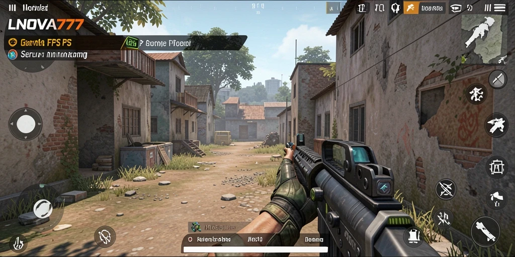 Tampilan seru gameplay LNOVA777 dengan aksi tembak-menembak intens.