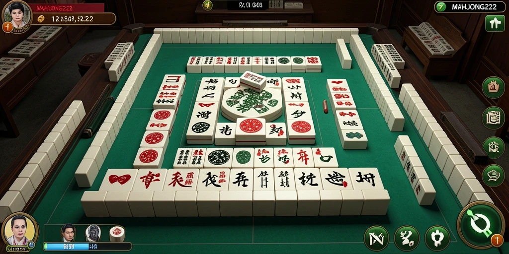 Screenshot gameplay MAHJONG222 menampilkan suasana permainan seru.