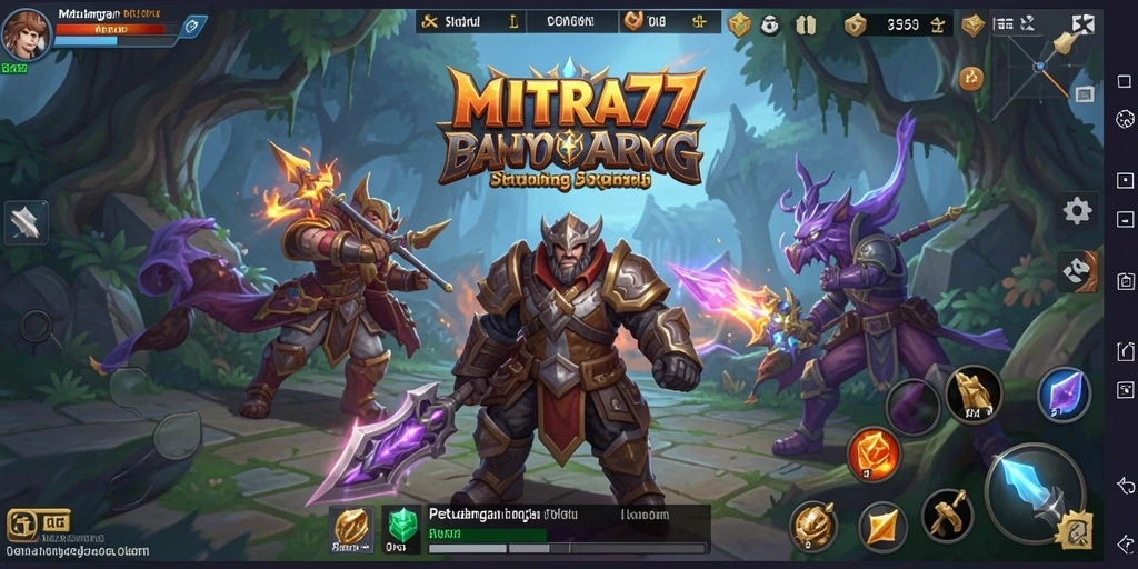 Screenshot utama <strong>MITRA77</strong> menampilkan aksi mendebarkan di dunia ARPG.