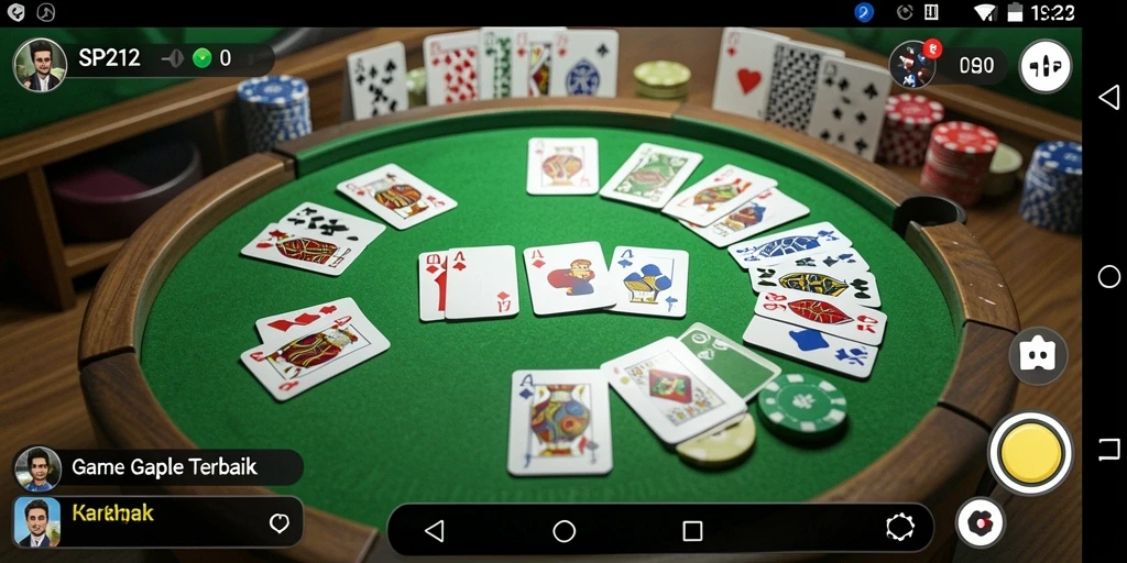 Screenshot gameplay Gaple menampilkan aksi seru SP212.