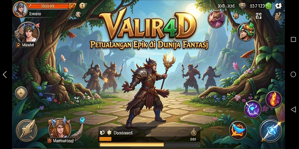 Screenshot utama VALIR4D menampilkan aksi gameplay RPG yang mendebarkan.